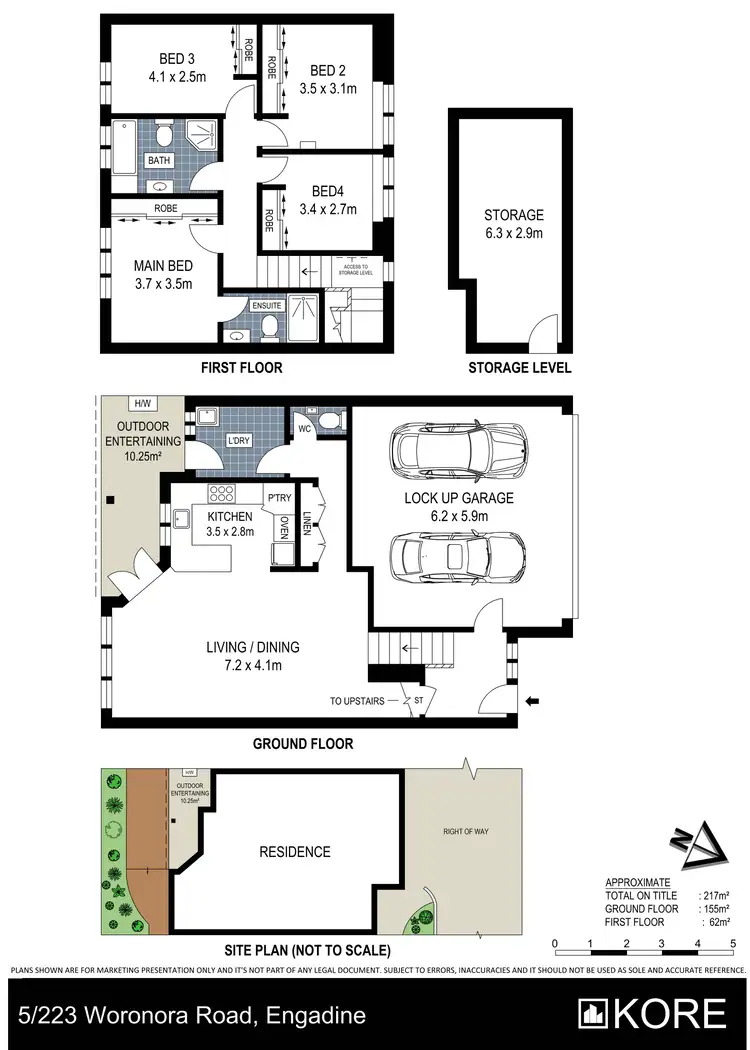 Floorplan of Homely townhouse listing, 5/223 Woronora Road, Engadine NSW 2233