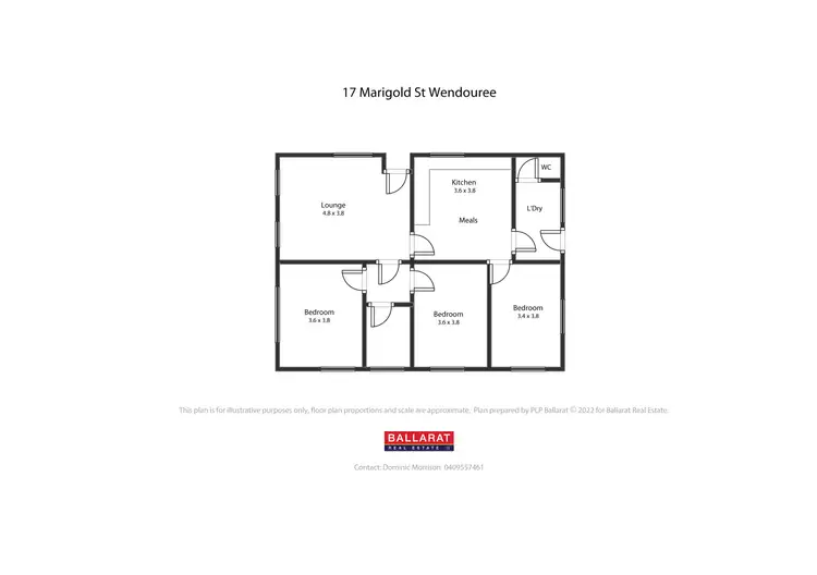 Floorplan of Homely house listing, 17 Marigold Street, Wendouree VIC 3355