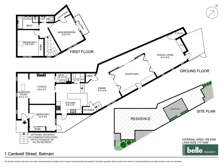 Floorplan of Homely house listing, 1 Cardwell Street, Balmain NSW 2041