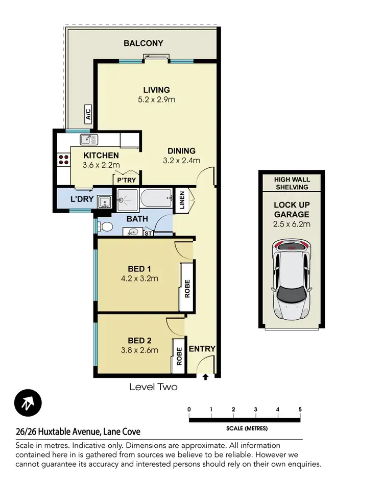 Floorplan of Homely apartment listing, 26/26 Huxtable Avenue, Lane Cove NSW 2066