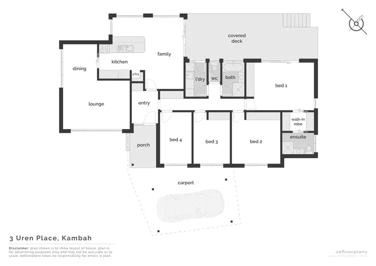 Floorplan of Homely house listing, 3 Uren Place, Kambah ACT 2902
