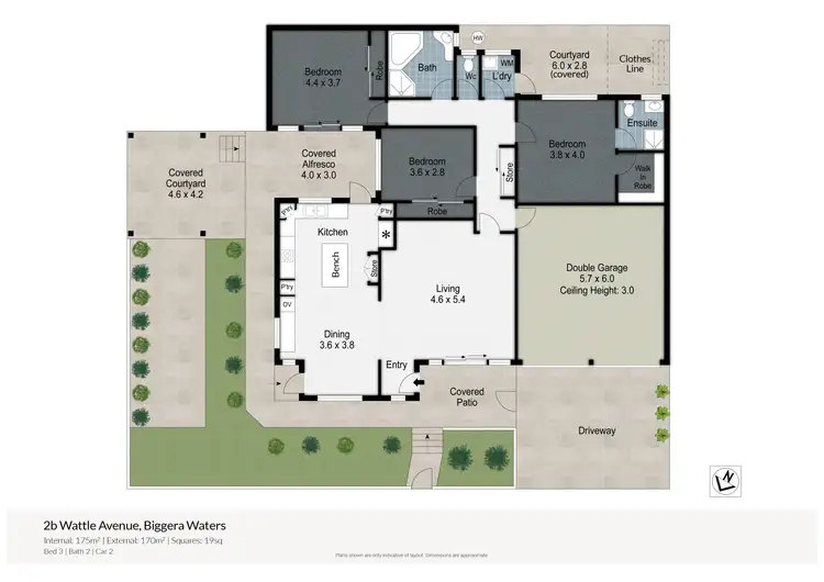 Floorplan of Homely house listing, 2B Wattle Avenue, Biggera Waters QLD 4216