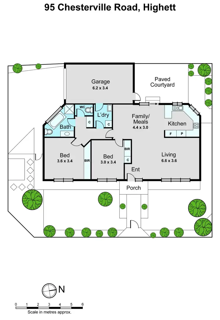Floorplan of Homely villa listing, 95 Chesterville Road, Highett VIC 3190