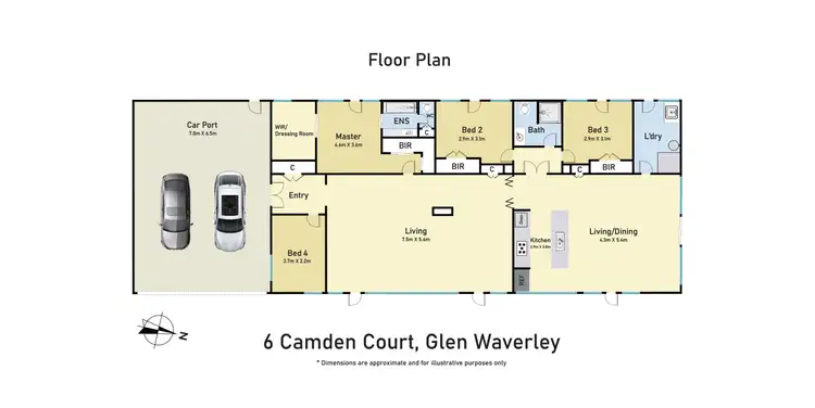 Floorplan of Homely house listing, 6 Camden Court, Glen Waverley VIC 3150