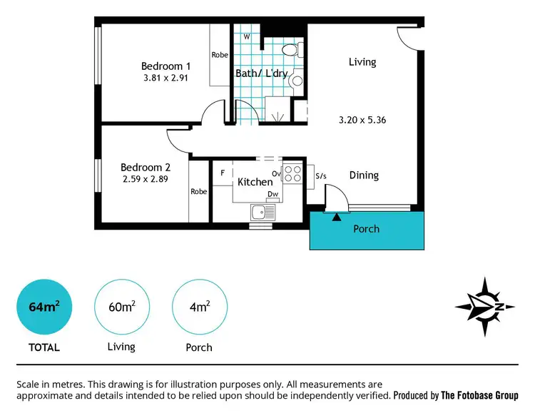 Floorplan of Homely unit listing, 2/3 Broadway, Glenelg South SA 5045