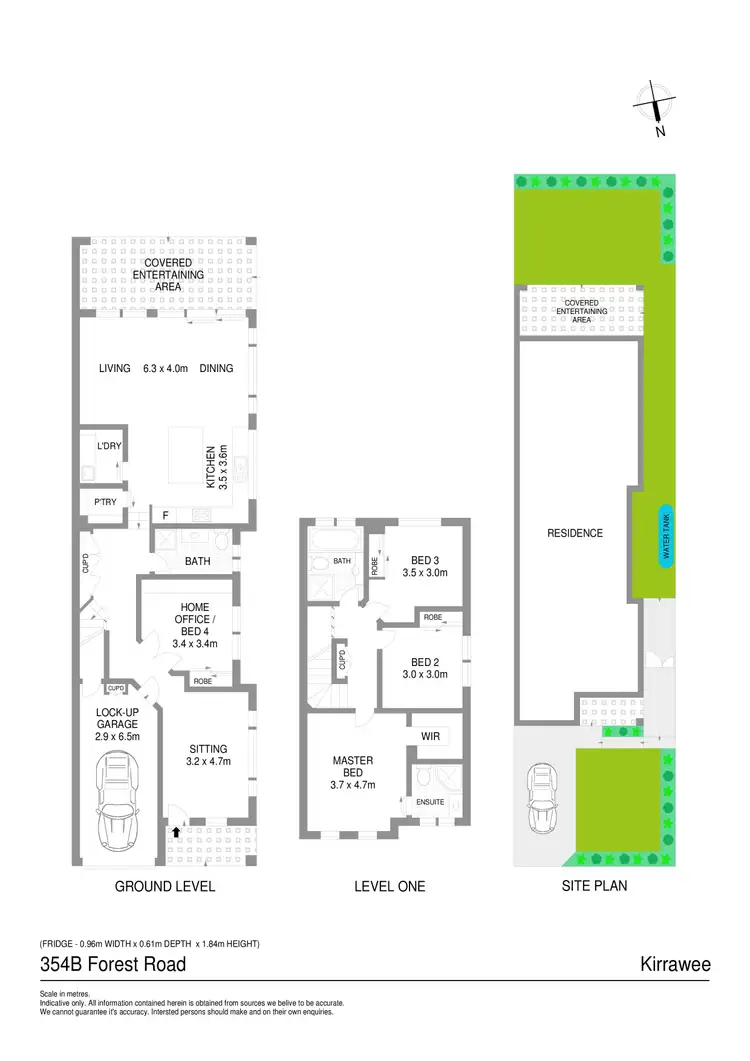Floorplan of Homely semi-detached listing, 354b Forest Road, Kirrawee NSW 2232