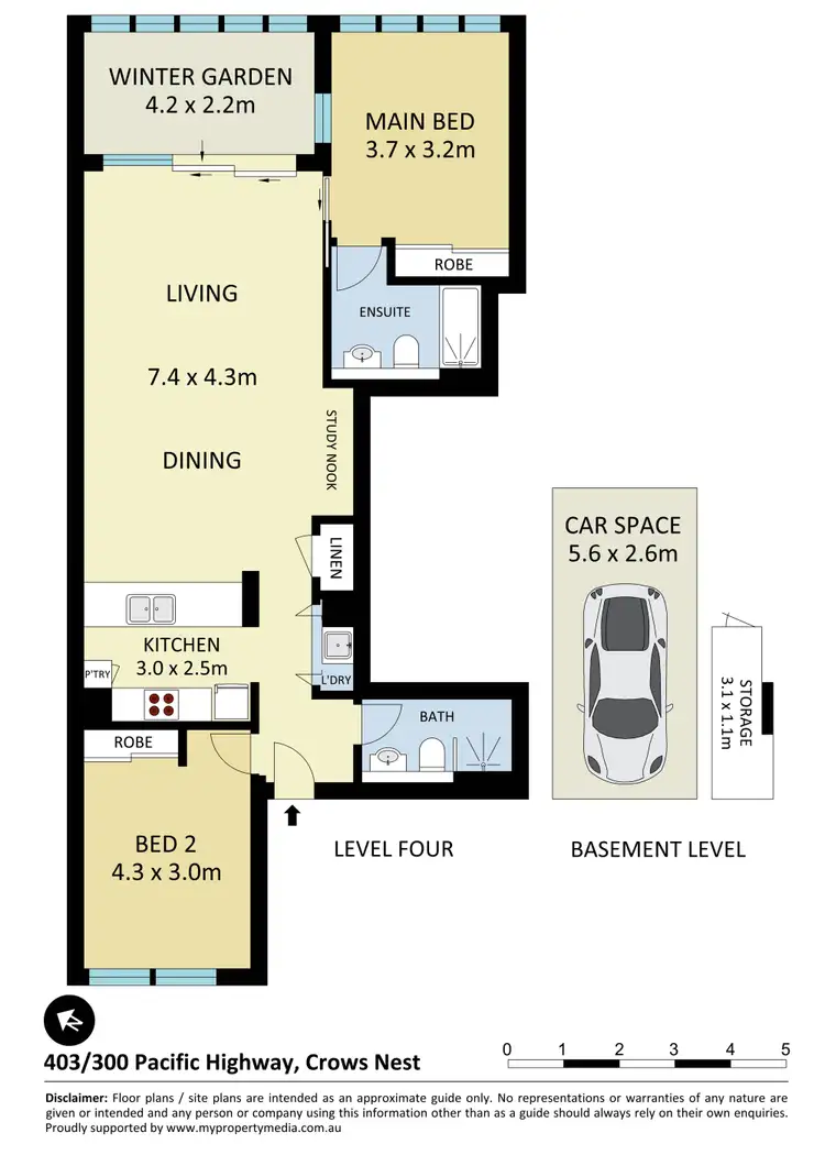 Floorplan of Homely apartment listing, 403/300 Pacific Highway, Crows Nest NSW 2065