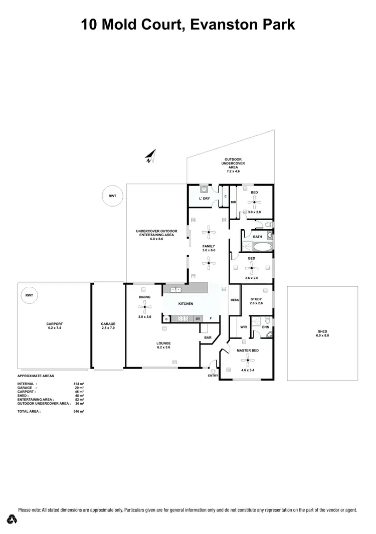 Floorplan of Homely house listing, 10 Mold Court, Evanston Park SA 5116