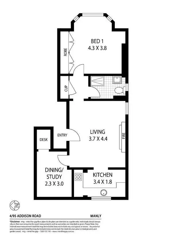 Floorplan of Homely apartment listing, 4/95 Addison Road, Manly NSW 2095