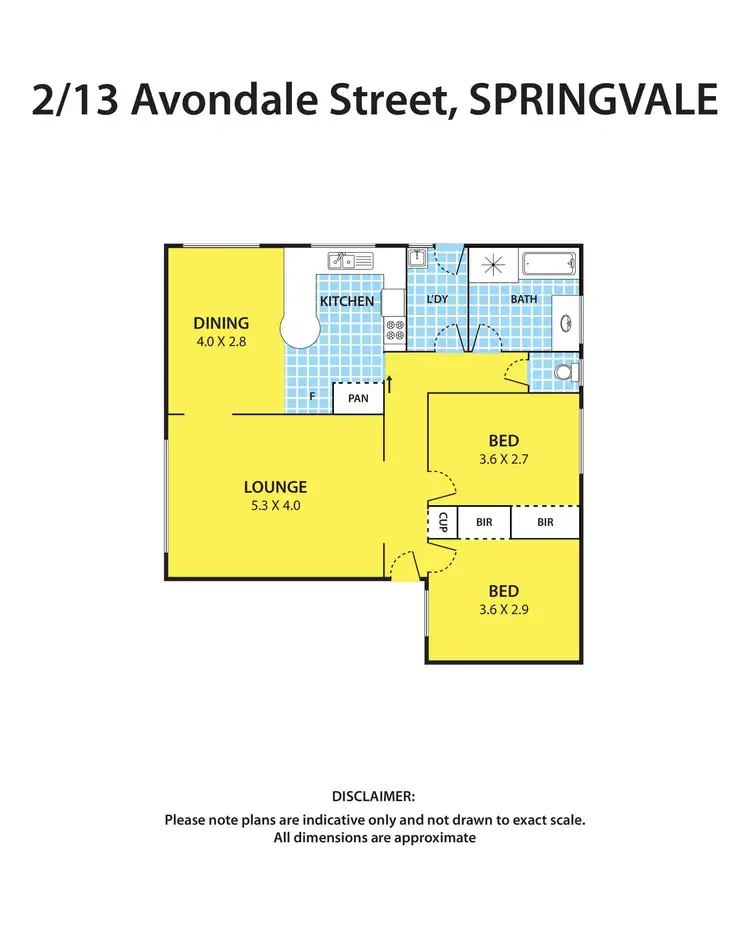 Floorplan of Homely unit listing, 2/13 Avondale Street, Springvale VIC 3171