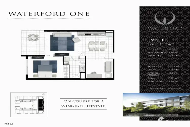 Floorplan of Homely apartment listing, Level 3/1322/6-8 Waterford Court, Bundall QLD 4217