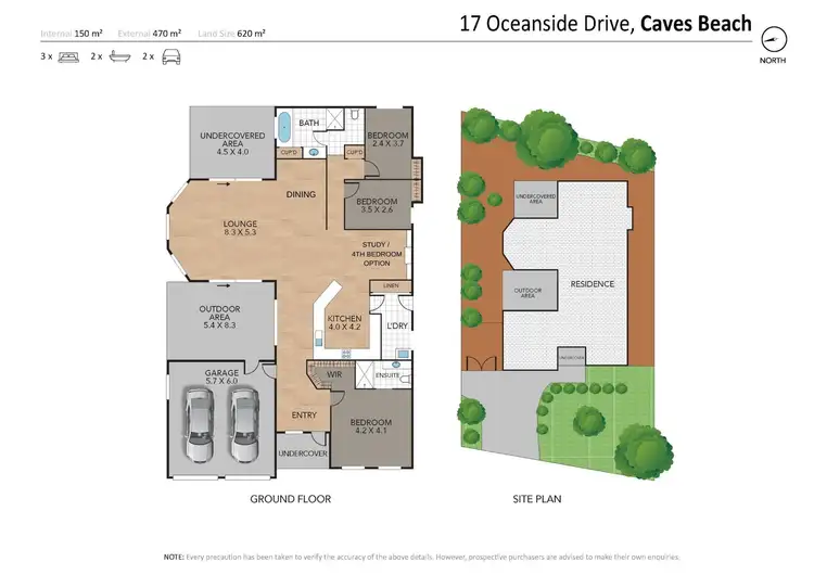 Floorplan of Homely house listing, 17 Oceanside Drive, Caves Beach NSW 2281