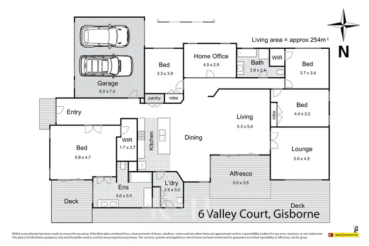 Floorplan of Homely house listing, 6 Valley Court, Gisborne VIC 3437