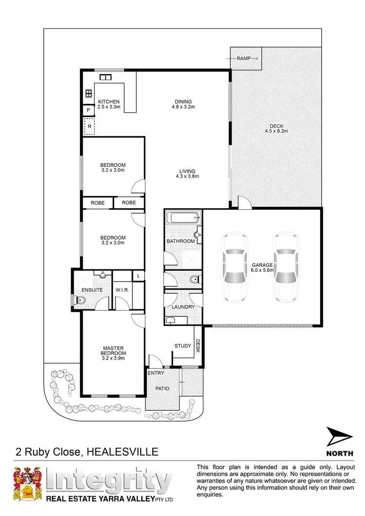 Floorplan of Homely townhouse listing, 2 Ruby Close, Healesville VIC 3777