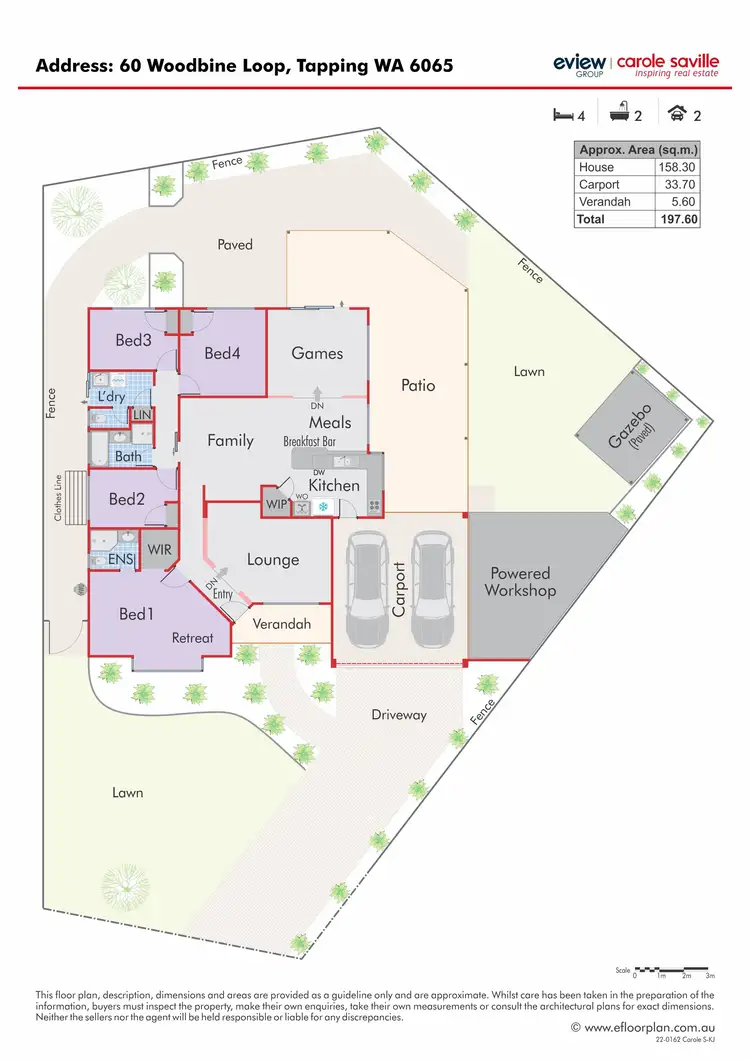 Floorplan of Homely house listing, 60 Woodbine Loop, Tapping WA 6065
