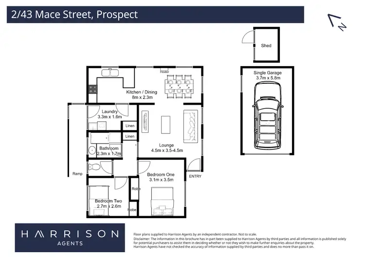 Floorplan of Homely house listing, 2/43 Mace Street, Prospect Vale TAS 7250