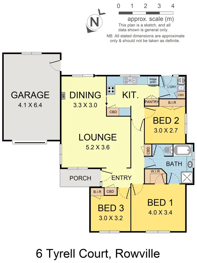 Floorplan of Homely house listing, 6 Tyrell Court, Rowville VIC 3178
