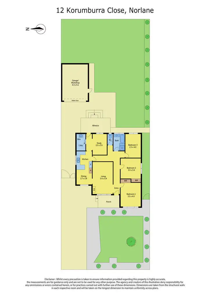 Floorplan of Homely house listing, 12 Korumburra Close, Norlane VIC 3214