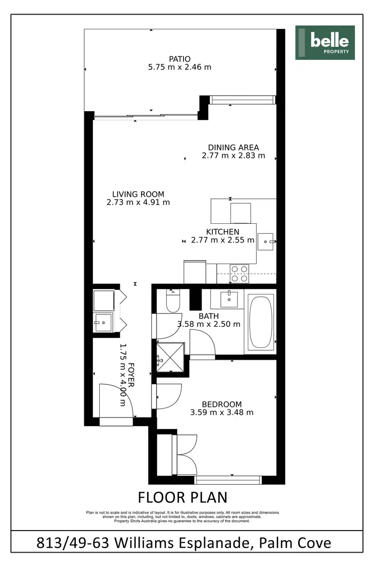 Floorplan of Homely apartment listing, 813/49-63 Williams Esplanade, Palm Cove QLD 4879
