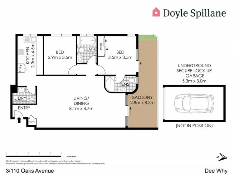 Floorplan of Homely apartment listing, 3/110 Oaks Avenue, Dee Why NSW 2099