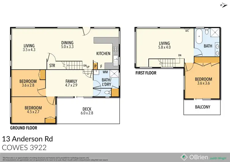 Floorplan of Homely house listing, 13 Anderson Road, Cowes VIC 3922