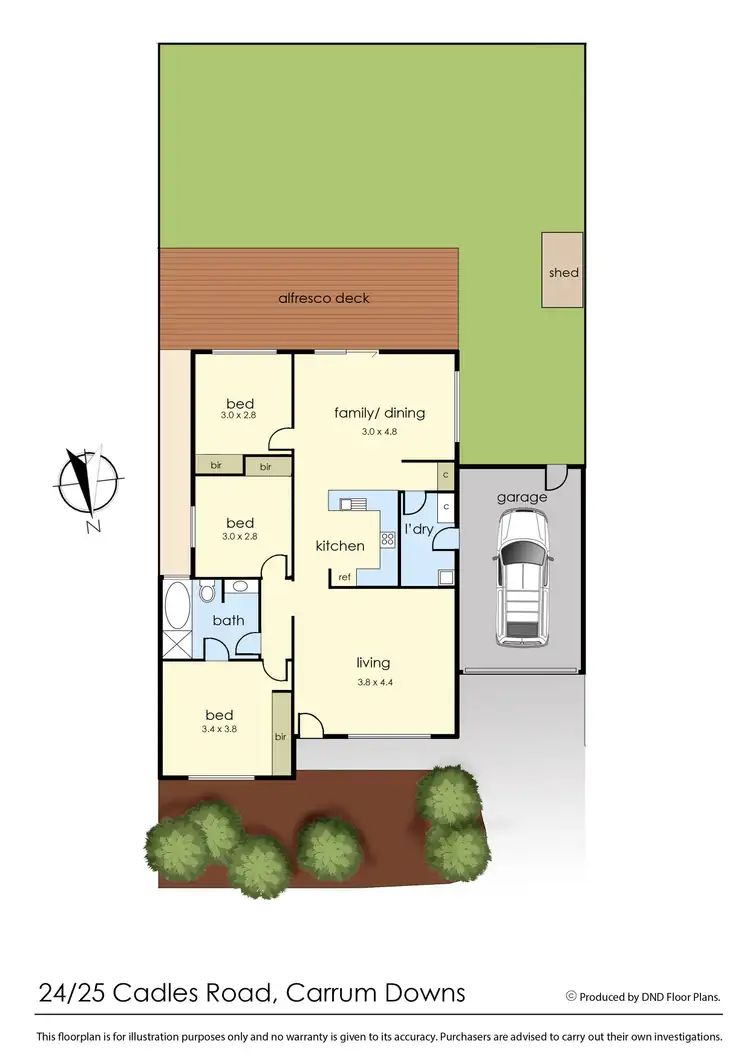 Floorplan of Homely unit listing, 24/25 Cadles Road, Carrum Downs VIC 3201