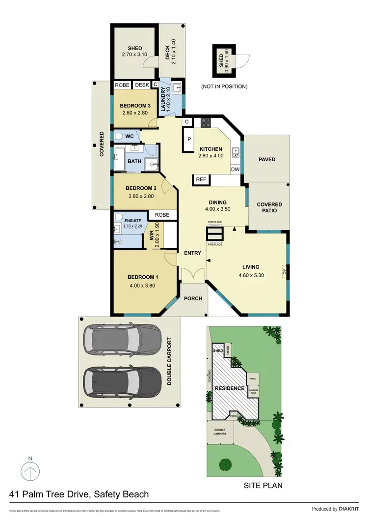 Floorplan of Homely house listing, 41 Palm Tree Drive, Safety Beach VIC 3936