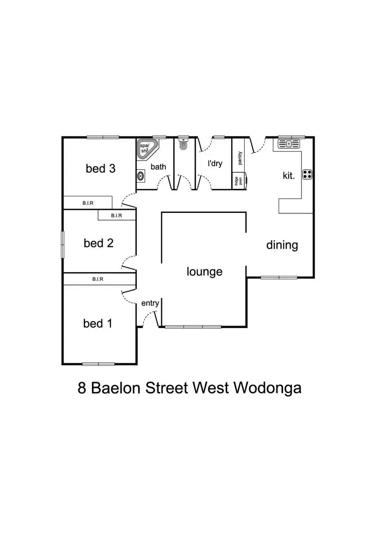Floorplan of Homely house listing, 8 Baelon Street, Wodonga VIC 3690