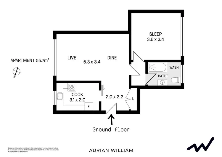 Floorplan of Homely apartment listing, 1/139 Homer Street, Earlwood NSW 2206