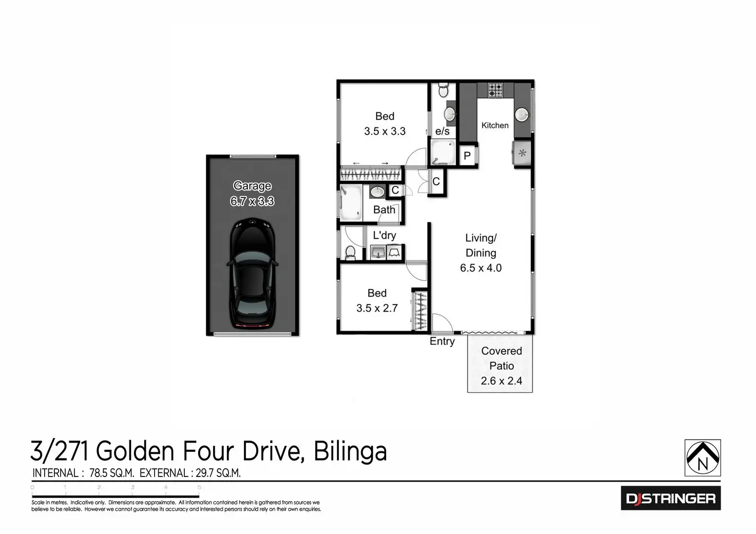 Floorplan of Homely unit listing, 3/271 Golden Four Drive, Bilinga QLD 4225
