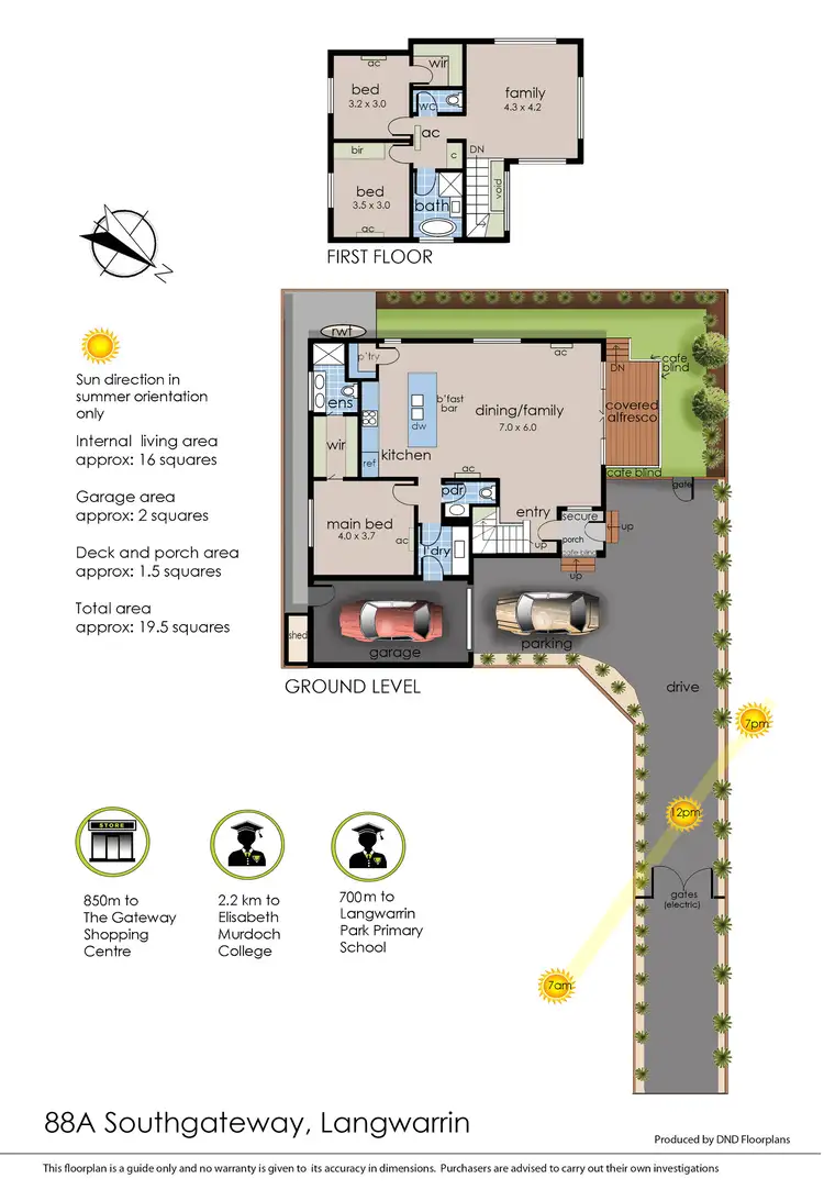 Floorplan of Homely townhouse listing, 88A Southgateway, Langwarrin VIC 3910