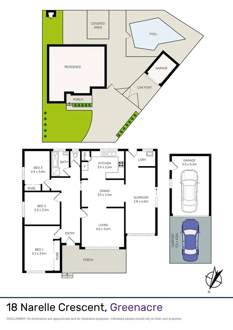 Floorplan of Homely house listing, 18 Narelle Crescent, Greenacre NSW 2190