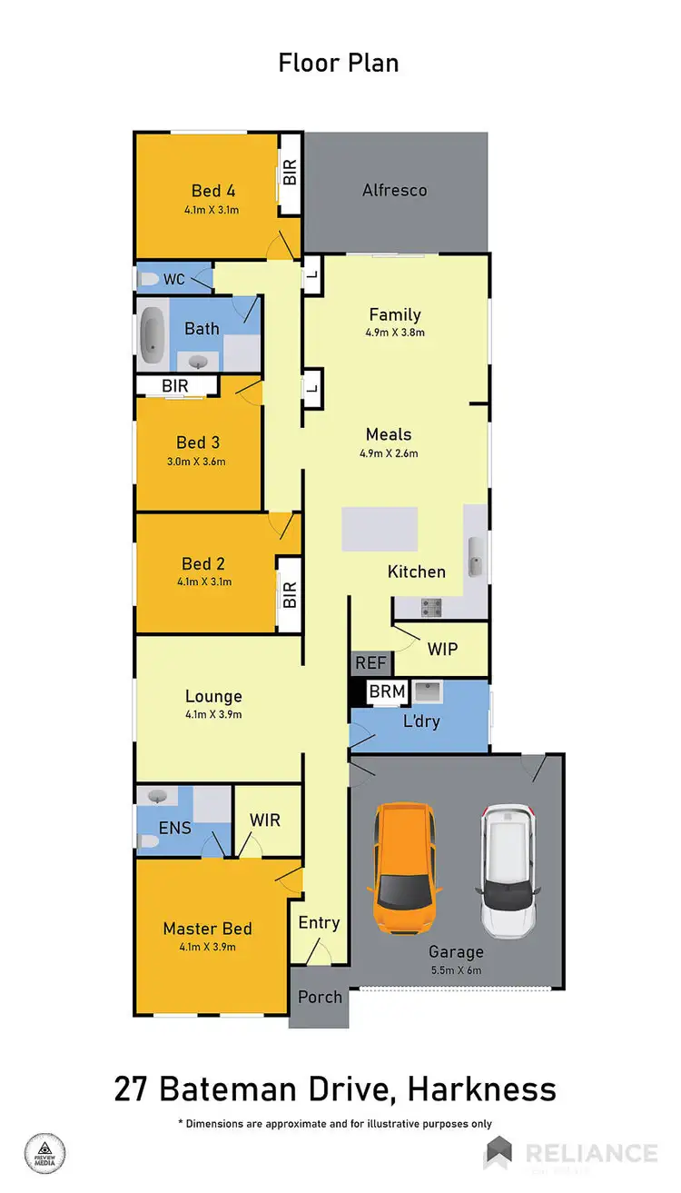 Floorplan of Homely house listing, 27 Bateman Drive, Harkness VIC 3337