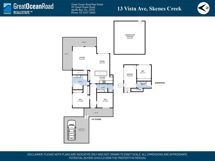 Floorplan of Homely house listing, 13 Vista Avenue, Skenes Creek VIC 3233