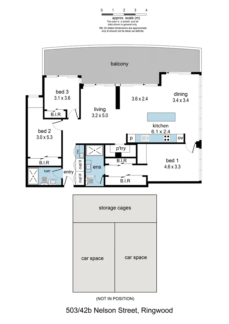Floorplan of Homely apartment listing, 503/42B Nelson Street, Ringwood VIC 3134