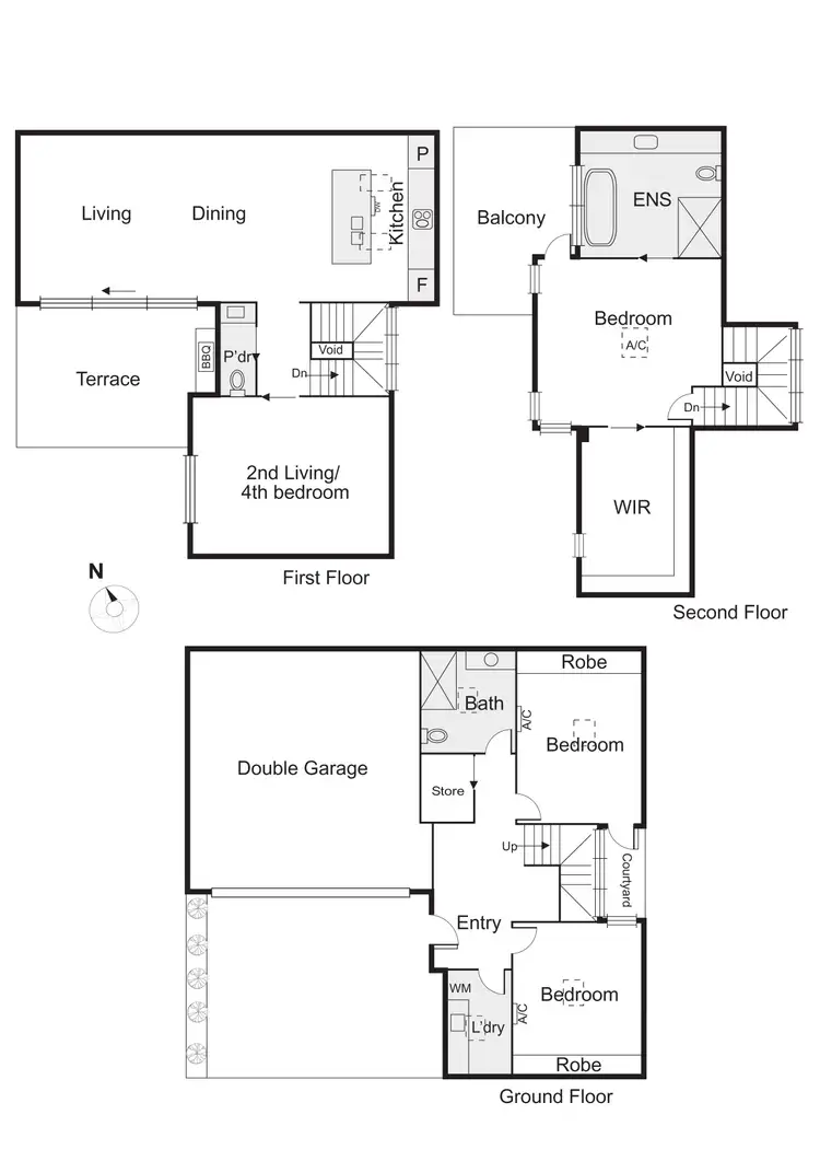 Floorplan of Homely townhouse listing, 2/196 Graham Street, Port Melbourne VIC 3207