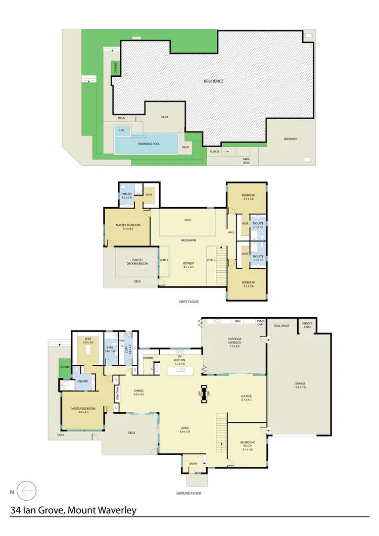 Floorplan of Homely house listing, 34 Ian Grove, Mount Waverley VIC 3149