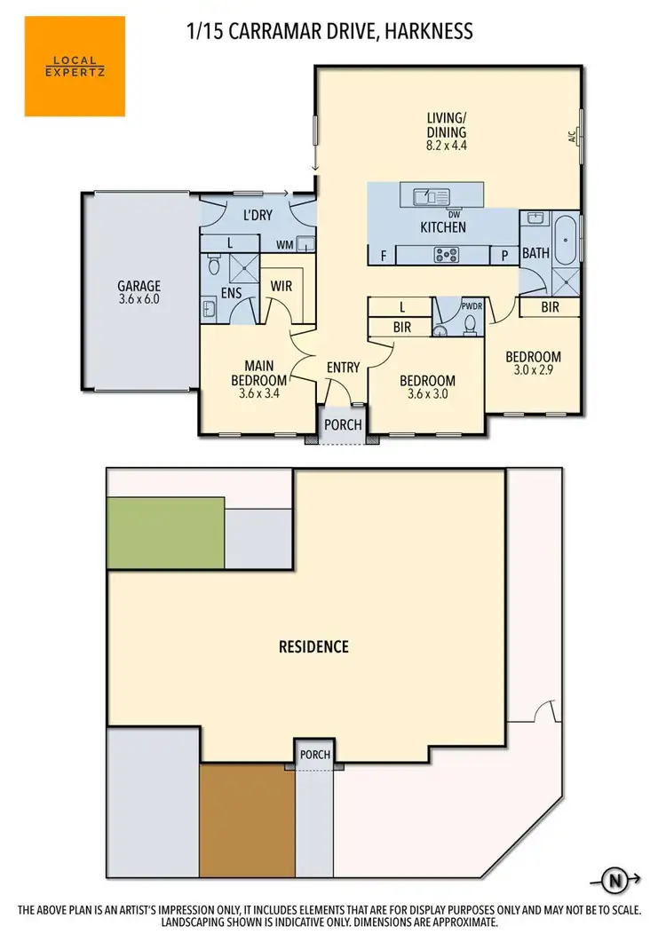 Floorplan of Homely house listing, 1/15 Carramar Drive, Harkness VIC 3337