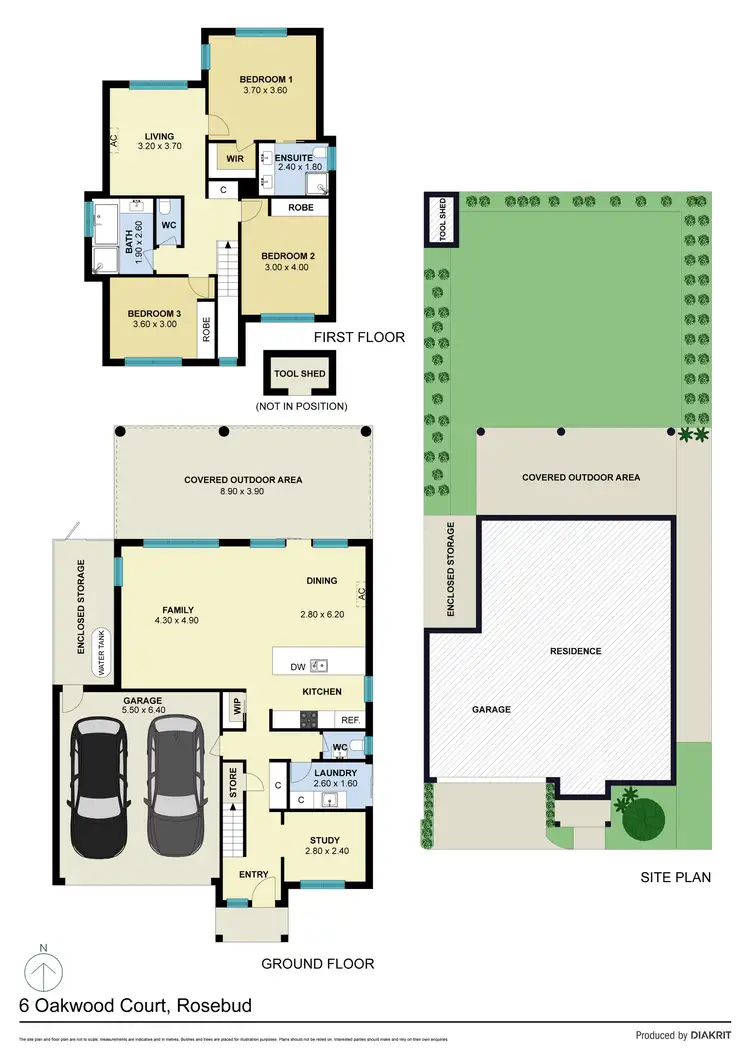 Floorplan of Homely townhouse listing, 6 Oakwood Court, Rosebud VIC 3939