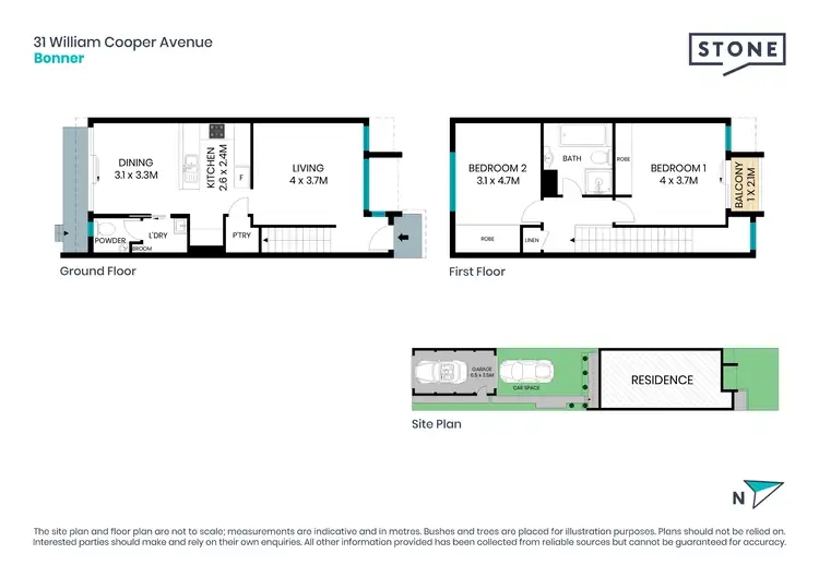 Floorplan of Homely townhouse listing, 31 William Cooper Avenue, Bonner ACT 2914