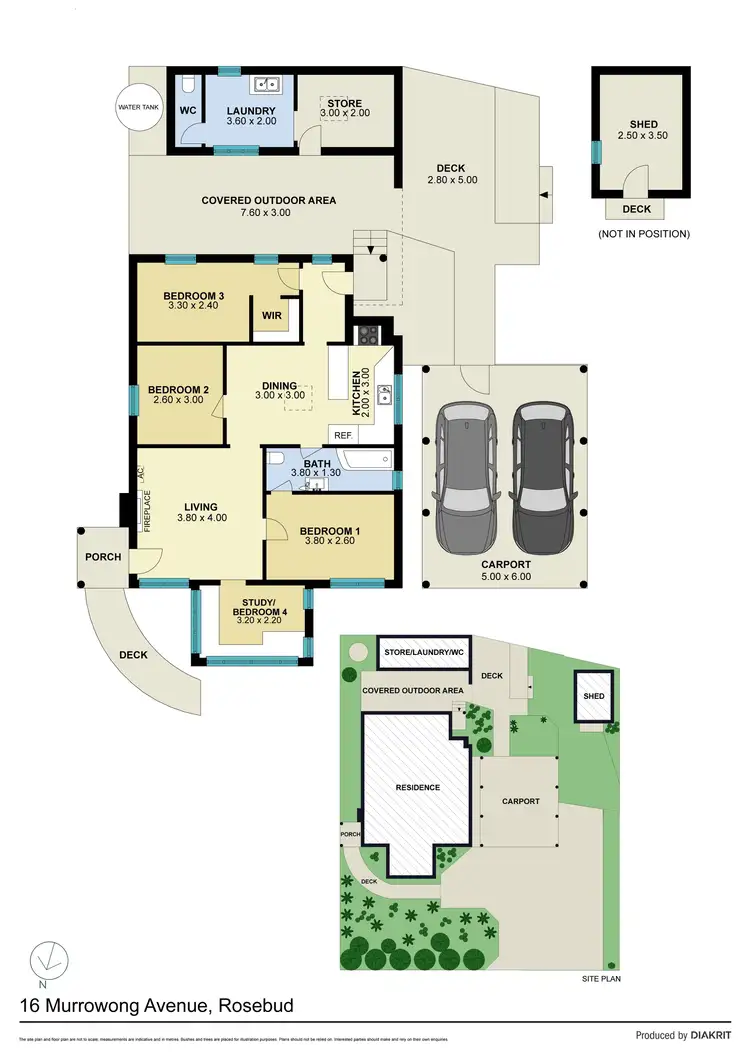 Floorplan of Homely house listing, 16 Murrowong Avenue, Rosebud VIC 3939