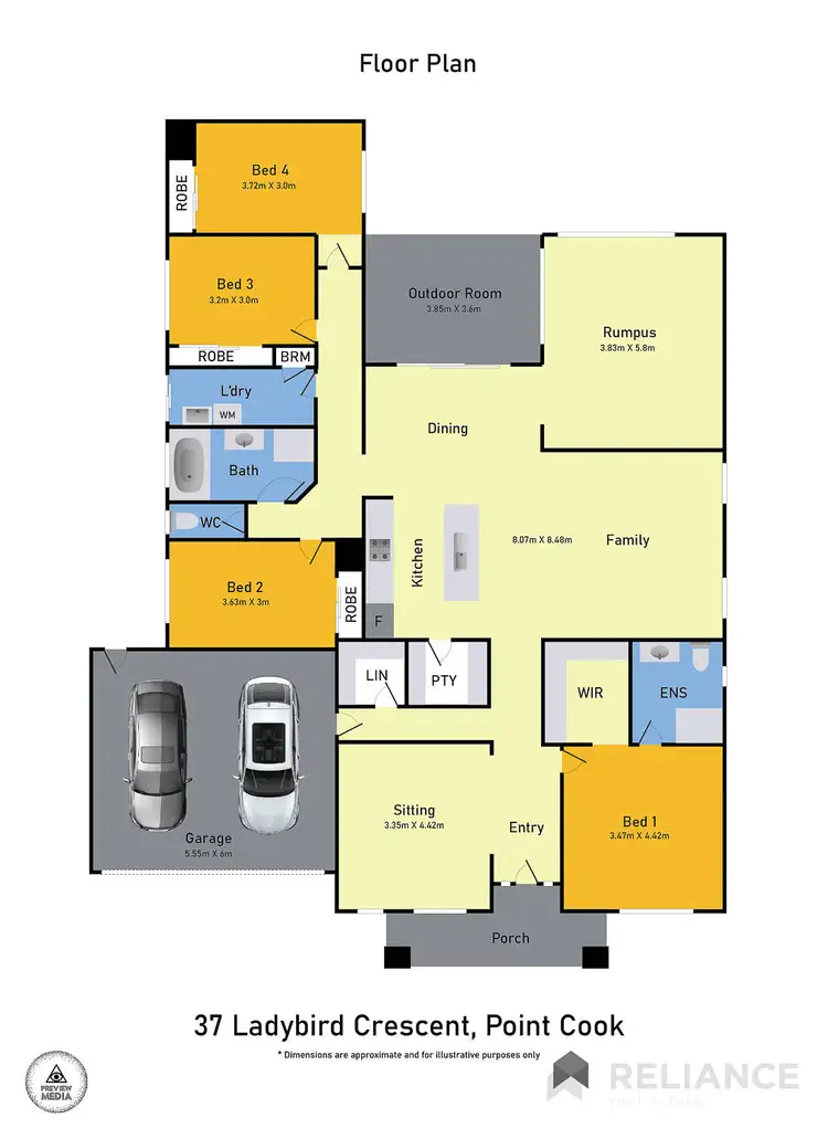 Floorplan of Homely house listing, 37 Ladybird Crescent, Point Cook VIC 3030