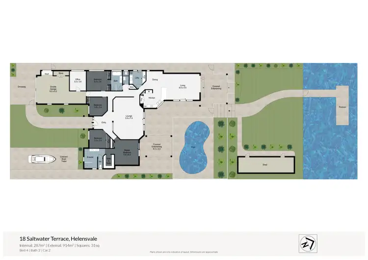 Floorplan of Homely house listing, 18 Saltwater Terrace, Helensvale QLD 4212