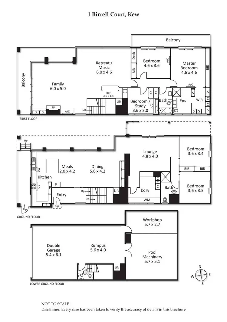Floorplan of Homely house listing, 1 Birrell Court, Kew VIC 3101