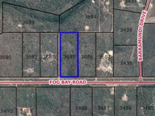 Floorplan of Homely land listing, LOT 3685, 4280 Fog Bay Road, Dundee Forest NT 840