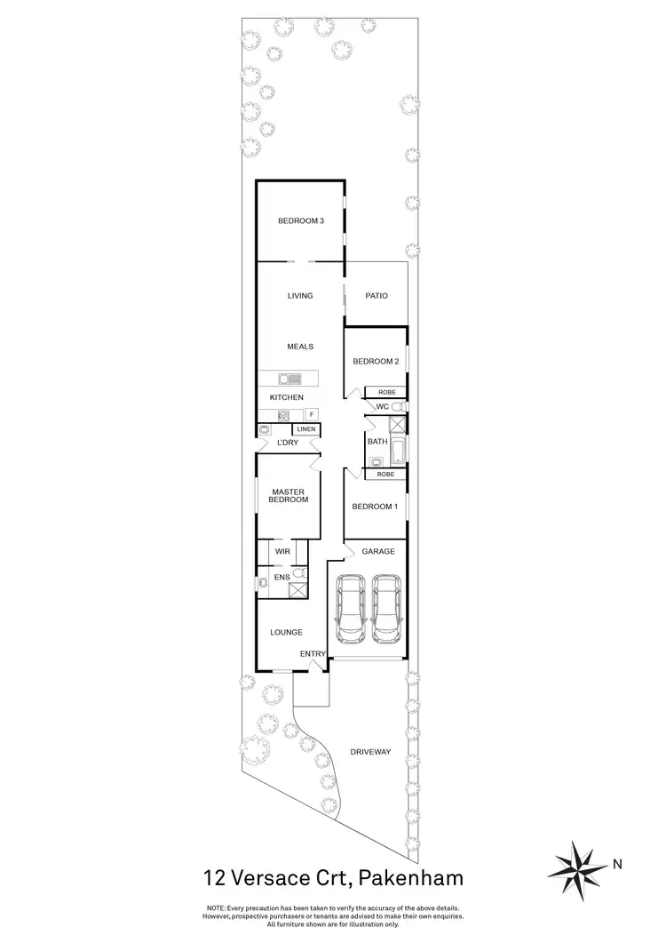 Floorplan of Homely house listing, 12 Versace Court, Pakenham VIC 3810