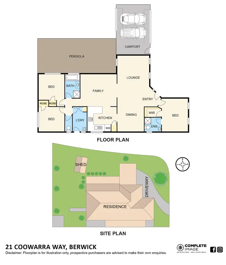 Floorplan of Homely house listing, 21 Coowarra Way, Berwick VIC 3806