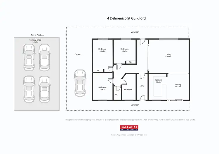 Floorplan of Homely house listing, 4 Delmenico Street, Guildford VIC 3451