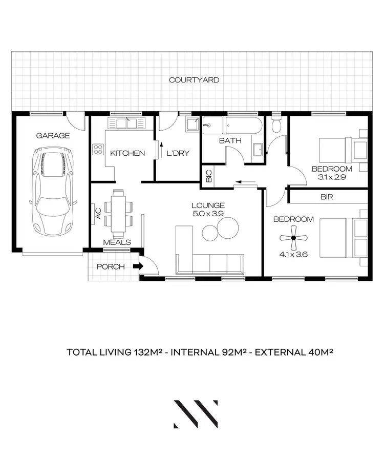 Floorplan of Homely unit listing, 2/51 Cliff Street, Glenelg East SA 5045