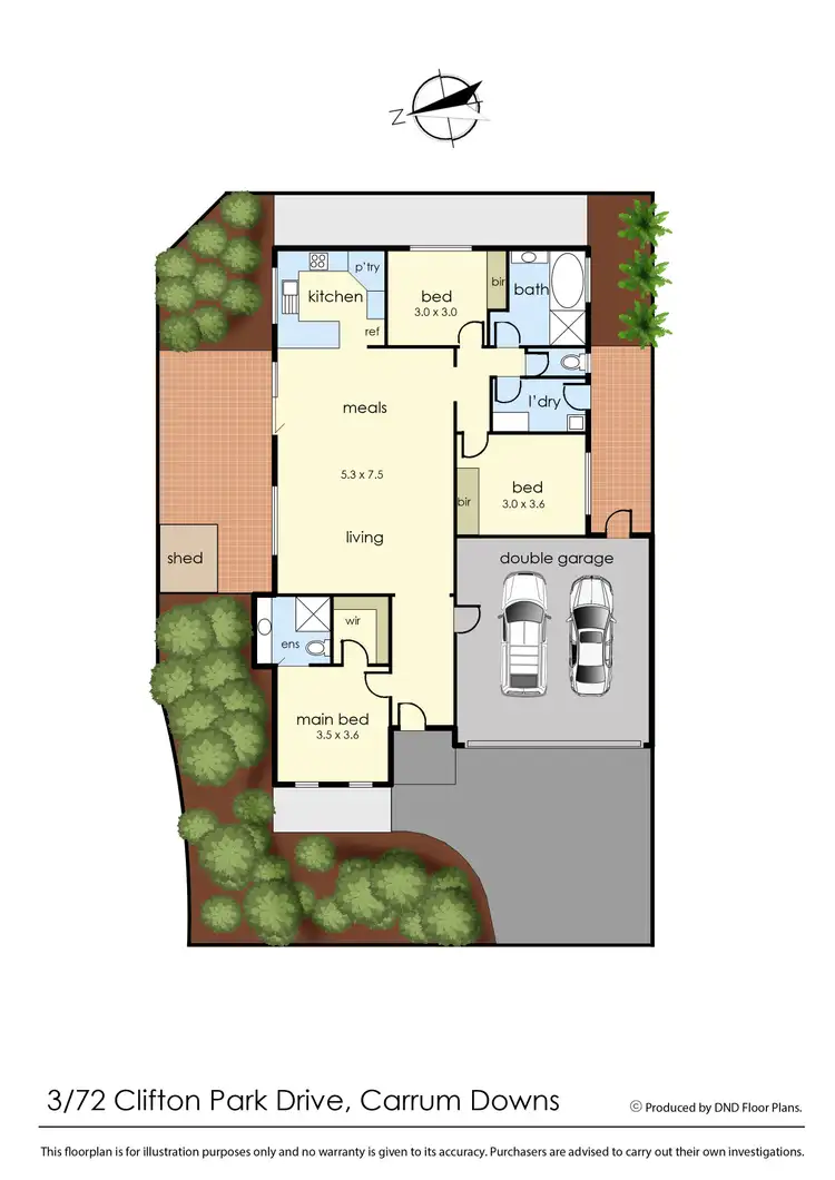 Floorplan of Homely unit listing, 3/72 Clifton Park Drive, Carrum Downs VIC 3201